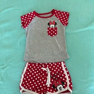Girls Disney matching T-shirts and short
